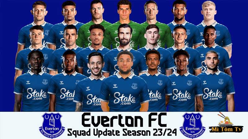 đội hình chính thức của CLB Everton mùa giải 23 24